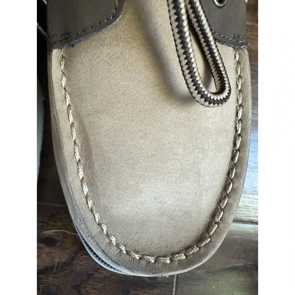 SPERRY TOP-SIDER Boys Size 7M LEEWARD SAHARA BOAT SHOES BROWN Leather
